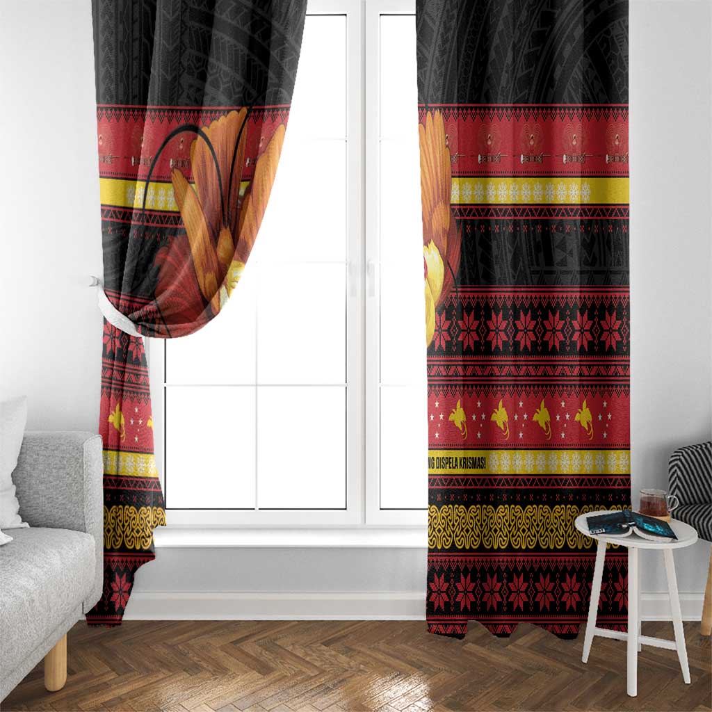 Papua New Guinea Christmas Window Curtain Bikpela hamamas blong dispela Krismas - Polynesian Pride