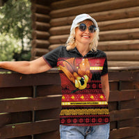 Papua New Guinea Christmas Women Polo Shirt Bikpela hamamas blong dispela Krismas - Polynesian Pride