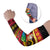 Vanuatu Christmas Arm Sleeves Joyeux Noel Surfing Santa With Boar Tusk - Polynesian Pride