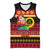 Vanuatu Christmas Basketball Jersey Joyeux Noel Surfing Santa With Boar Tusk - Polynesian Pride