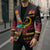 Vanuatu Christmas Blazer Joyeux Noel Surfing Santa With Boar Tusk - Polynesian Pride