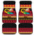 Vanuatu Christmas Car Mats Joyeux Noel Surfing Santa With Boar Tusk - Polynesian Pride
