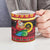 Vanuatu Christmas Ceramic Mug Joyeux Noel Surfing Santa With Boar Tusk - Polynesian Pride