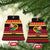Vanuatu Christmas Ceramic Ornament Joyeux Noel Surfing Santa With Boar Tusk - Polynesian Pride