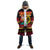 Vanuatu Christmas Cloak Joyeux Noel Surfing Santa With Boar Tusk - Polynesian Pride