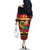 Vanuatu Christmas Family Matching Off The Shoulder Long Sleeve Dress and Hawaiian Shirt Joyeux Noel Surfing Santa With Boar Tusk - Polynesian Pride