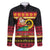 Vanuatu Christmas Family Matching Off Shoulder Short Dress and Hawaiian Shirt Joyeux Noel Surfing Santa With Boar Tusk - Polynesian Pride