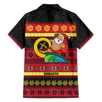 Vanuatu Christmas Family Matching Puletasi and Hawaiian Shirt Joyeux Noel Surfing Santa With Boar Tusk - Polynesian Pride