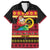 Vanuatu Christmas Family Matching Short Sleeve Bodycon Dress and Hawaiian Shirt Joyeux Noel Surfing Santa With Boar Tusk - Polynesian Pride
