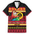 Vanuatu Christmas Hawaiian Shirt Joyeux Noel Surfing Santa With Boar Tusk - Polynesian Pride