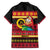 Vanuatu Christmas Hawaiian Shirt Joyeux Noel Surfing Santa With Boar Tusk - Polynesian Pride