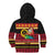 Vanuatu Christmas Kid Hoodie Joyeux Noel Surfing Santa With Boar Tusk - Polynesian Pride