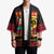 Vanuatu Christmas Kimono Joyeux Noel Surfing Santa With Boar Tusk - Polynesian Pride
