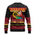 Vanuatu Christmas Ugly Christmas Sweater Joyeux Noel Surfing Santa With Boar Tusk - Polynesian Pride