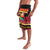 Vanuatu Christmas Lavalava Joyeux Noel Surfing Santa With Boar Tusk - Polynesian Pride
