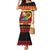 Vanuatu Christmas Mermaid Dress Joyeux Noel Surfing Santa With Boar Tusk - Polynesian Pride