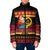 Vanuatu Christmas Padded Jacket Joyeux Noel Surfing Santa With Boar Tusk - Polynesian Pride