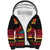 Vanuatu Christmas Sherpa Hoodie Joyeux Noel Surfing Santa With Boar Tusk - Polynesian Pride