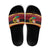Vanuatu Christmas Slide Sandals Joyeux Noel Surfing Santa With Boar Tusk - Polynesian Pride