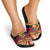 Vanuatu Christmas Slide Sandals Joyeux Noel Surfing Santa With Boar Tusk - Polynesian Pride