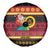 Vanuatu Christmas Spare Tire Cover Joyeux Noel Surfing Santa With Boar Tusk - Polynesian Pride