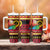 Vanuatu Christmas Tumbler With Handle Joyeux Noel Surfing Santa With Boar Tusk - Polynesian Pride