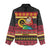 Vanuatu Christmas Women Casual Shirt Joyeux Noel Surfing Santa With Boar Tusk - Polynesian Pride