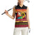 Vanuatu Christmas Women Sleeveless Polo Shirt Joyeux Noel Surfing Santa With Boar Tusk - Polynesian Pride