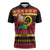 Vanuatu Christmas Zipper Polo Shirt Joyeux Noel Surfing Santa With Boar Tusk - Polynesian Pride