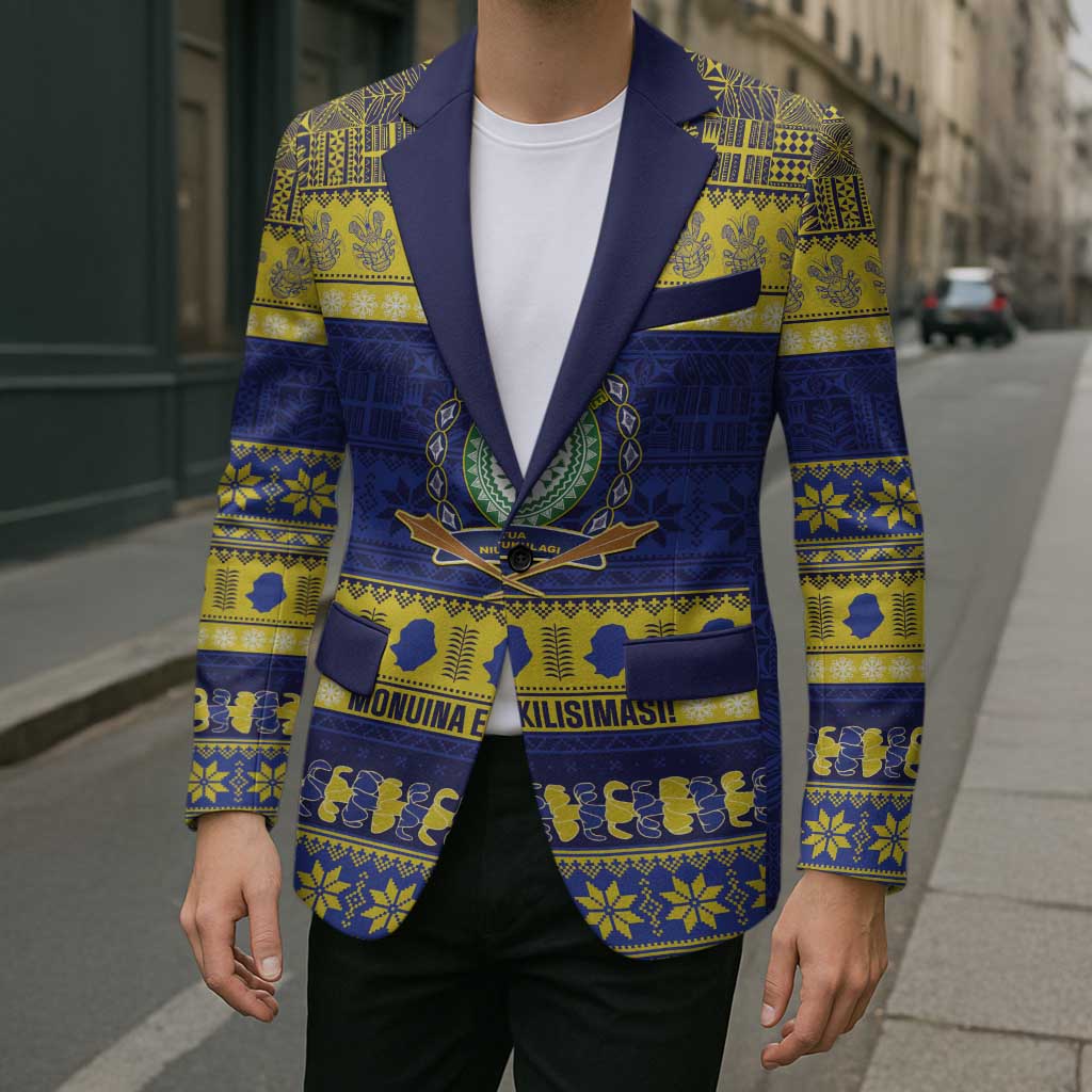 Niue Christmas Blazer Monuina e Kilisimasi Hiapo Motifs - Polynesian Pride
