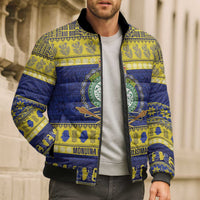 Niue Christmas Bomber Puffer Jacket Monuina e Kilisimasi Hiapo Motifs - Polynesian Pride