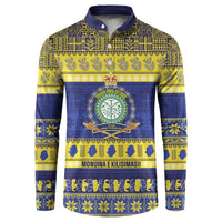 Niue Christmas Button Sweatshirt Monuina e Kilisimasi Hiapo Motifs - Polynesian Pride