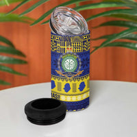 Niue Christmas 4 in 1 Can Cooler Tumbler Monuina e Kilisimasi Hiapo Motifs - Polynesian Pride