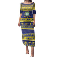 Niue Christmas Family Matching Puletasi and Hawaiian Shirt Monuina e Kilisimasi Hiapo Motifs - Polynesian Pride