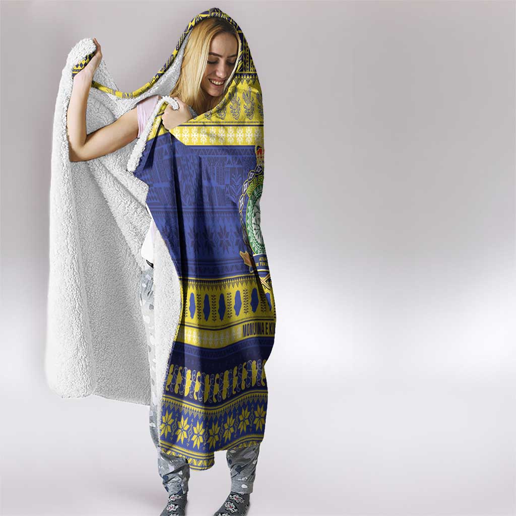 Niue Christmas Hooded Blanket Monuina e Kilisimasi Hiapo Motifs - Polynesian Pride