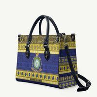 Niue Christmas Leather Bag Monuina e Kilisimasi Hiapo Motifs - Polynesian Pride