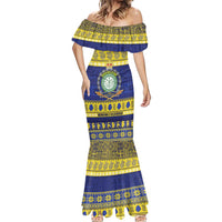 Niue Christmas Mermaid Dress Monuina e Kilisimasi Hiapo Motifs - Polynesian Pride
