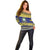 Niue Christmas Off Shoulder Sweater Monuina e Kilisimasi Hiapo Motifs - Polynesian Pride