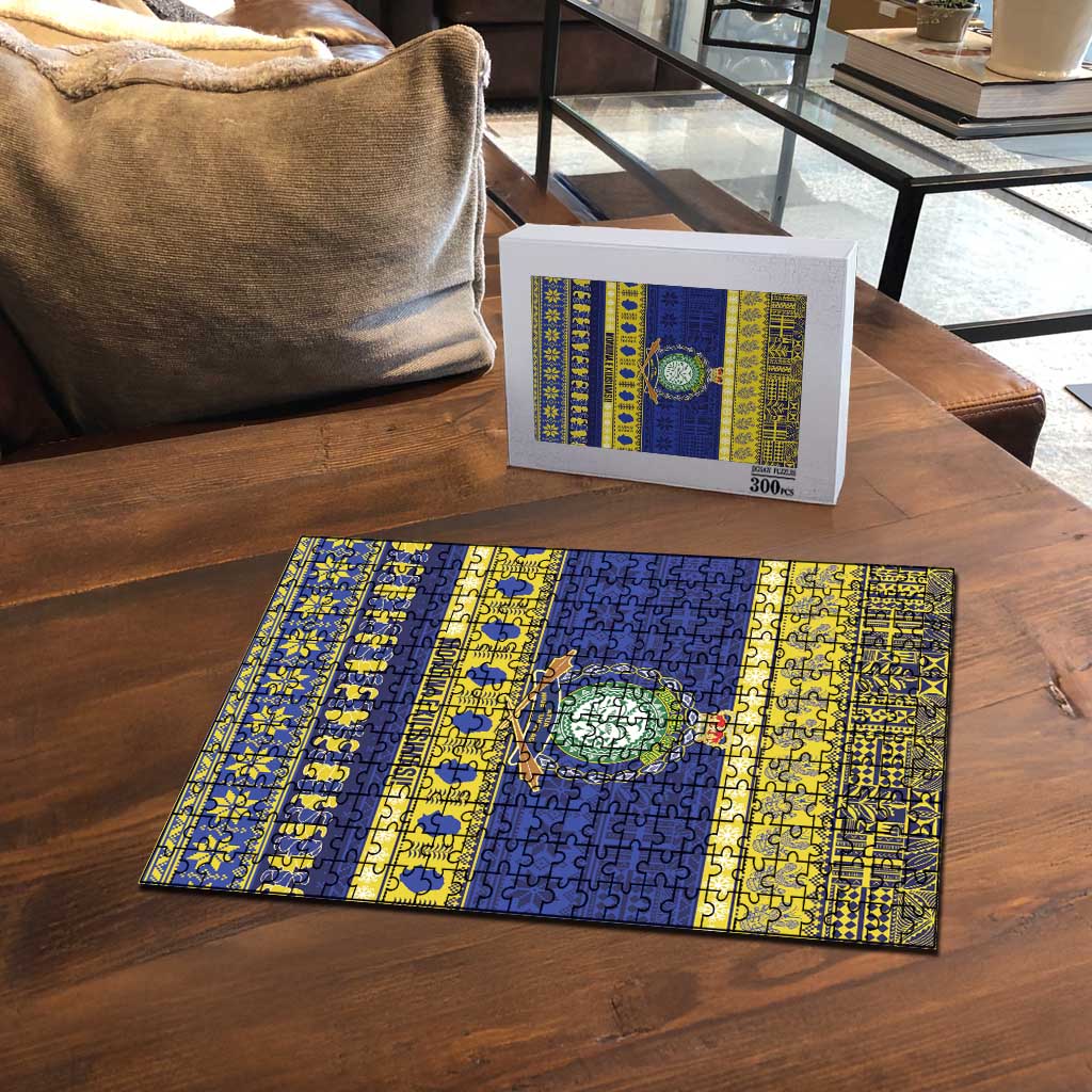 Niue Christmas Puzzle Monuina e Kilisimasi Hiapo Motifs - Polynesian Pride