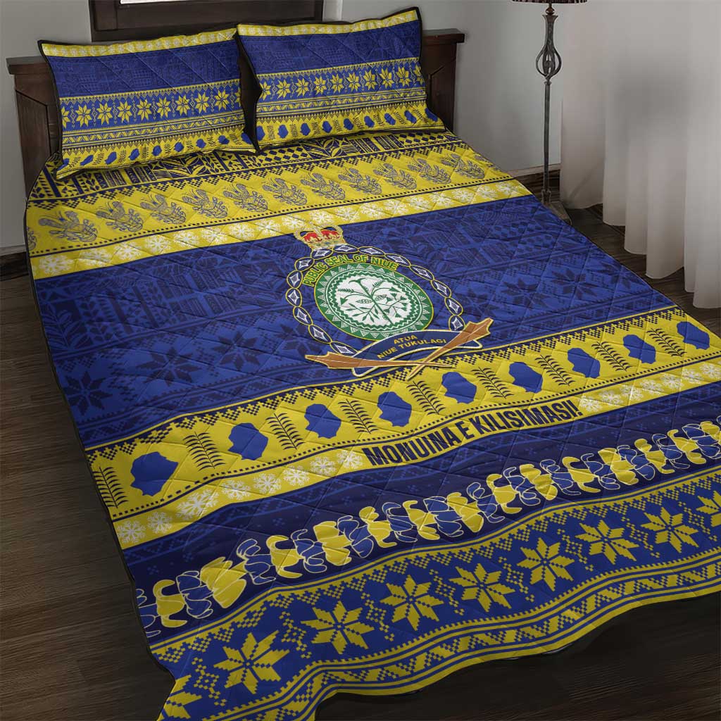 Niue Christmas Quilt Bed Set Monuina e Kilisimasi Hiapo Motifs - Polynesian Pride