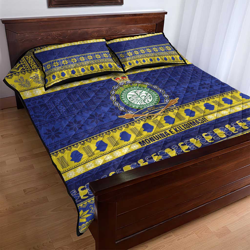 Niue Christmas Quilt Bed Set Monuina e Kilisimasi Hiapo Motifs - Polynesian Pride