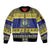 Niue Christmas Sleeve Zip Bomber Jacket Monuina e Kilisimasi Hiapo Motifs - Polynesian Pride