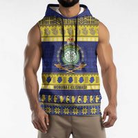 Niue Christmas Sleeveless Hoodie Monuina e Kilisimasi Hiapo Motifs - Polynesian Pride