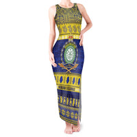 Niue Christmas Tank Maxi Dress Monuina e Kilisimasi Hiapo Motifs - Polynesian Pride