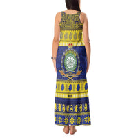 Niue Christmas Tank Maxi Dress Monuina e Kilisimasi Hiapo Motifs - Polynesian Pride