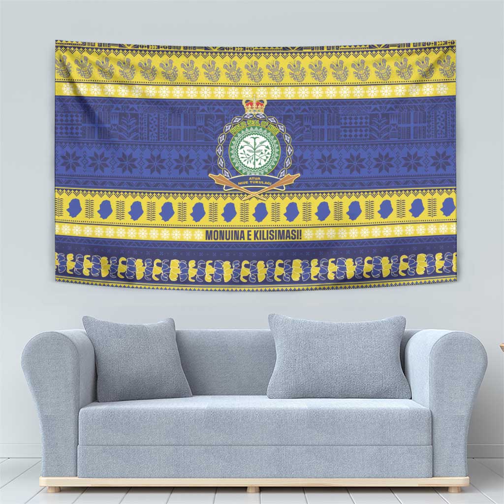 Niue Christmas Tapestry Monuina e Kilisimasi Hiapo Motifs - Polynesian Pride