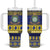 Niue Christmas Tumbler With Handle Monuina e Kilisimasi Hiapo Motifs - Polynesian Pride