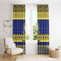 Niue Christmas Window Curtain Monuina e Kilisimasi Hiapo Motifs - Polynesian Pride