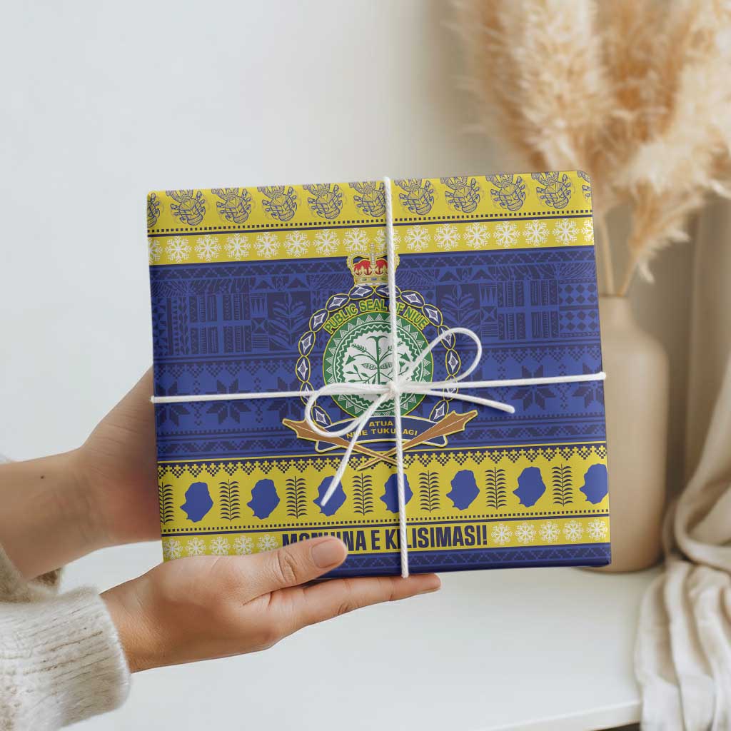 Niue Christmas Wrapping Paper Monuina e Kilisimasi Hiapo Motifs - Polynesian Pride