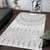 Niue White Sunday Area Rug Tapu Fanau Ia Puakenikeni Hiapo Pattern - Polynesian Pride